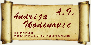 Andrija Ikodinović vizit kartica